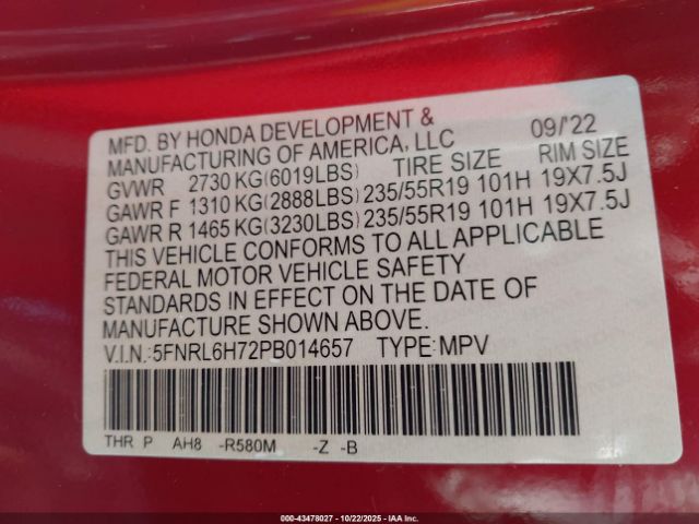 Honda Odyssey Sport Image 7