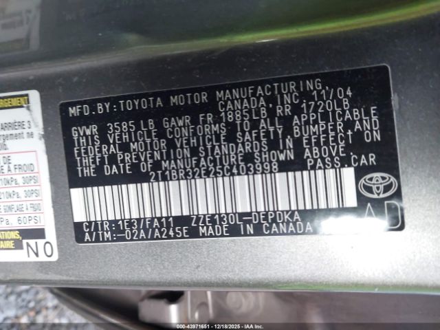 Toyota Corolla Ce Image 10