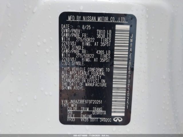 INFINITI Qx Luxe Awd Image 17