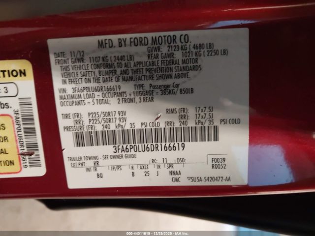 Ford Fusion Se Image 3