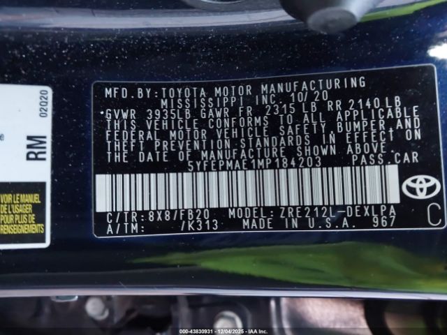 Toyota Corolla Le Image 7